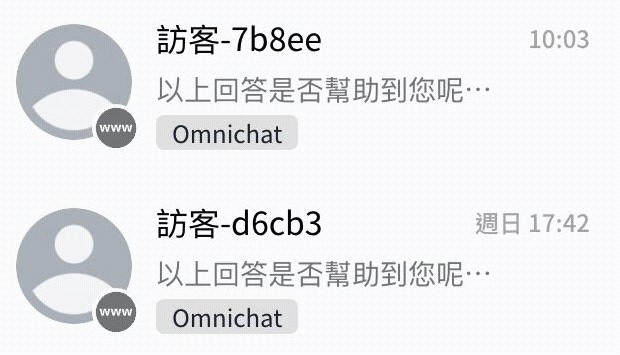 官網訪客對話